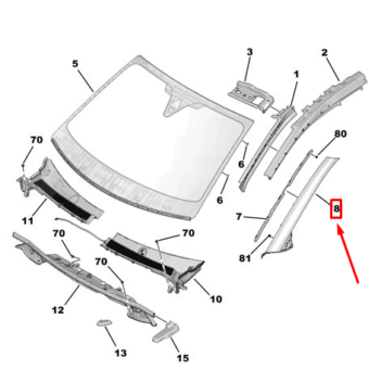 Citroen C5 Aircross (2019-2025) Sol Ön Cam Direk Kaplaması (İthal)