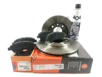 Peugeot 206 (2003-2009) Ön Fren Disk ve Balata Seti (Orjinal Eurorepar)