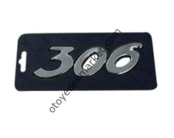 Peugeot 306 Bagaj Yazısı ''306'' (İthal)