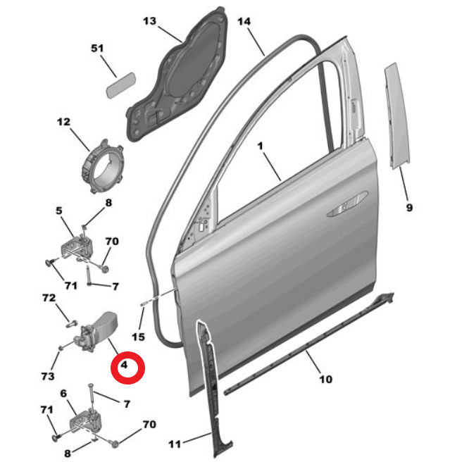 DS9 (2020-2025) Ön Kapı Gergi Demiri Yayı (Orijinal)