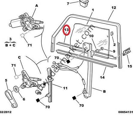 PEUGEOT 106 ÖN CAM KENAR ÇIKTASI SOL