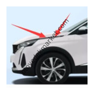 Peugeot 5008 (2017-2023) Sol Ön Çamurluk Çıtası, Siyah (Orijinal)