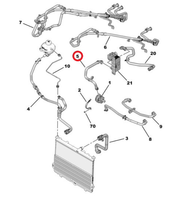 Citroen e-C3 (2024-2026) Devirdaim Giriş Hortumu (Orijinal)