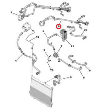 Citroen e-C3 (2024-2026) Soğutma Su Hortumu (Orijinal)