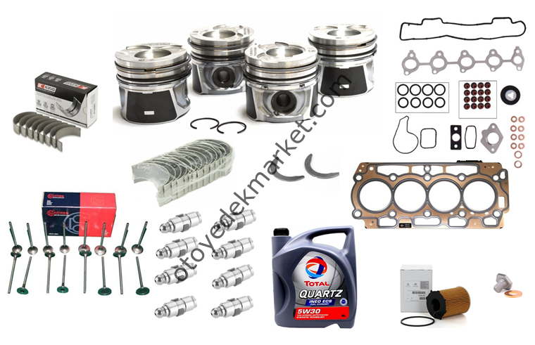 Peugeot Partner Tepee (2012-2017) 1,6 HDI Euro5 Komple Motor Seti piston tk.ana kol yatak,contalar,subap tk.yağ,