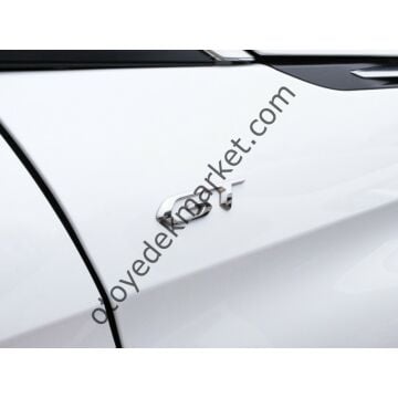 Peugeot 5008 (2021-2023) Sağ Ön Çamurluk ''GT'' Yazısı, Krom (Orijinal)