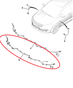 Opel Grandland (2021-2023) Ön Park Sensörü Tesisatı (Orijinal)