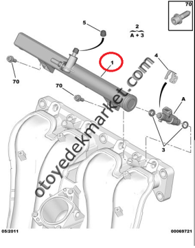 PEUGEOT 206 (2003-2011) 1.41.6 BENZİNLİ ENJEKTÖR RAMPASI (İTHAL)