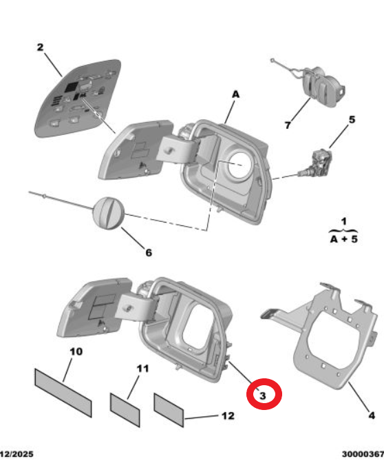 Citroen e-C3 (2024-2026) Şarj Prizi Kaoağı (Orijinal)
