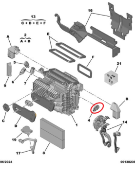Peugeot 3008 (2024-2025) Klima Motorlu Yönlendirici (Redüktör) (Orijinal)