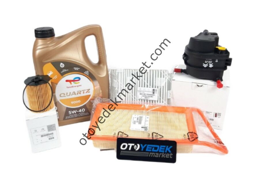 Citroen Nemo 1,4 Hdi Bakım Seti (Orijinal) Ve 5w40 Motor Yağ