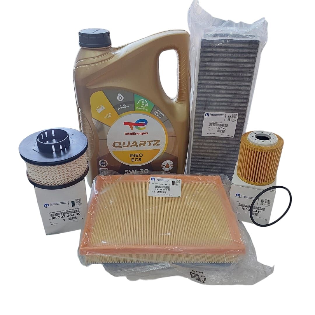 Peugeot 3008 (2018-2024) 1.5 Blue Hdi Orijinal Karbon Polenli Filtre Seti + 5w30 Yağ (Orijinal)