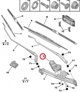 PEUGEOT 206 (1999-2012) ÖN SİLECEK MOTORU (ZEGEN)