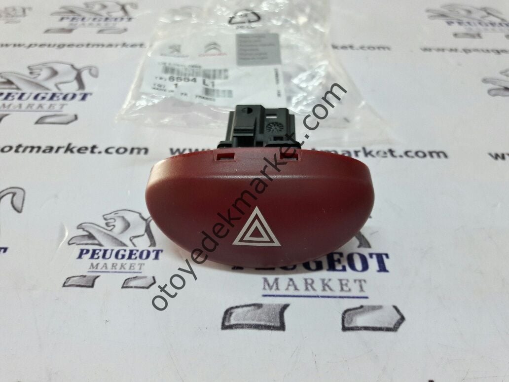 PEUGEOT 206 DÖRTLÜ FLAŞÖR DÜĞMESİ TEKLİ (ORJİNAL)