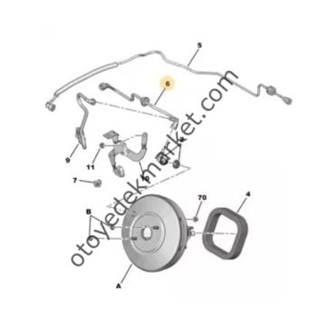 Peugeot 207 (2006-2012) Westinghouse / Fren Servosu Hortumu (Orijinal)