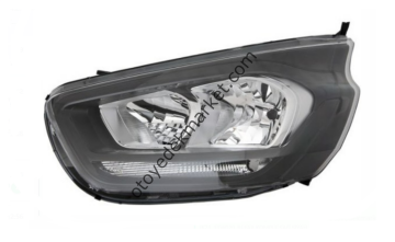 Ford Transit Custom (2018-2023) Sol Far Komple Siyah Zemin Merceksiz (Otosan)