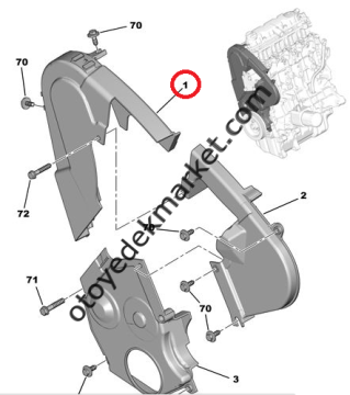 Citroen Berlingo (2005-2008) 2,0 Hdi Triger Üst Kapağı (Orijinal)
