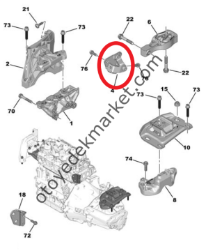 Opel Combo (2020-2024) 1.5 Dizel Şanzıman Kulak Bağlantı Demir Ayağı/Mesnedi (Orijinal)