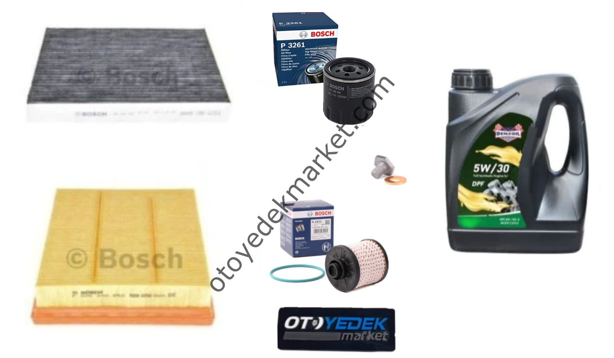 Ford Mondeo (2014-2022) 1.6 Tdci Filtre Seti+Motor Yağı (Bosch)