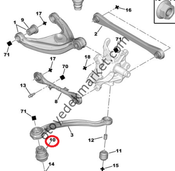 PEUGEOT 407 ARKA SALINCAK BURCU (ORJİNAL)