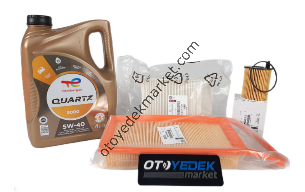 Citroen C3 (2003-2010) 1.4 Hdi Filtre Seti Mazot Filtresi + 5W40 Yağ (Orijinal)
