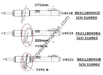 Ford Transit (2014-2022) Ön Amartisör Sağ/Sol