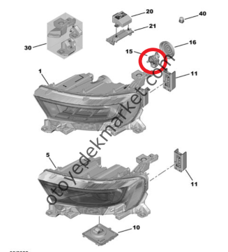 Opel Mokka (2021-2024) Ön Far Ayar Motoru (Orijinal)