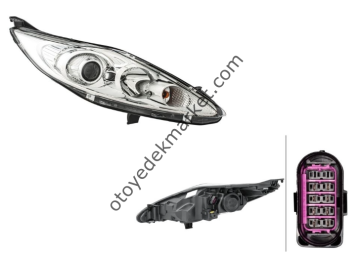 Ford Fiesta (2008-2013) Far Sağ Ayarlı Mercekli Krom (Hella)