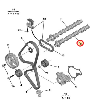 PEUGEOT PARTNER TEPEE (2009-2012) 1,6 HDI EKSANTRİK MİLİ EGSOZ (SUPSAN) ÇELİK