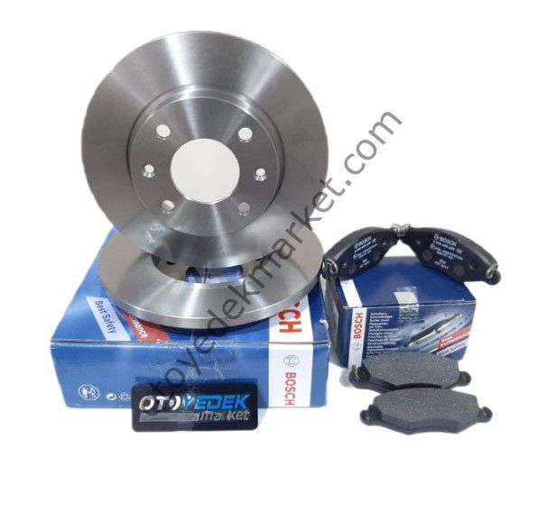 Peugeot 206 (1998-2002) Ön Fren Disk Takımı Ve Balata Seti (Bosch)