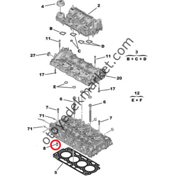 Peugeot 508 (2019-2024) 1.5 BlueHdi Silindir Kapağı Yağlama Kanal Çekvalf / Klapesi (Orijinal)