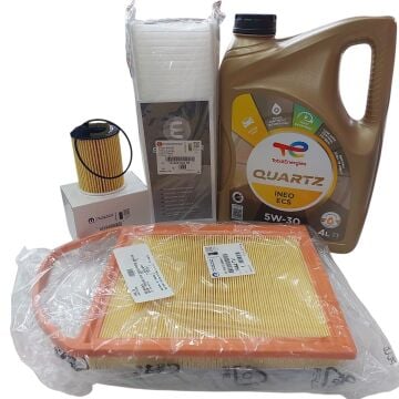 Peugeot Partner Tepee  (2012-2017) 1.6 Euro5 Bakım Seti Mazot Filtresiz (Orijinal)+ 5w30 Motor Yağ