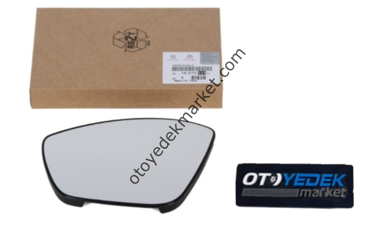 Citroen C3 (2017-2024) Sol Dikiz Aynası Camı (Orijinal)