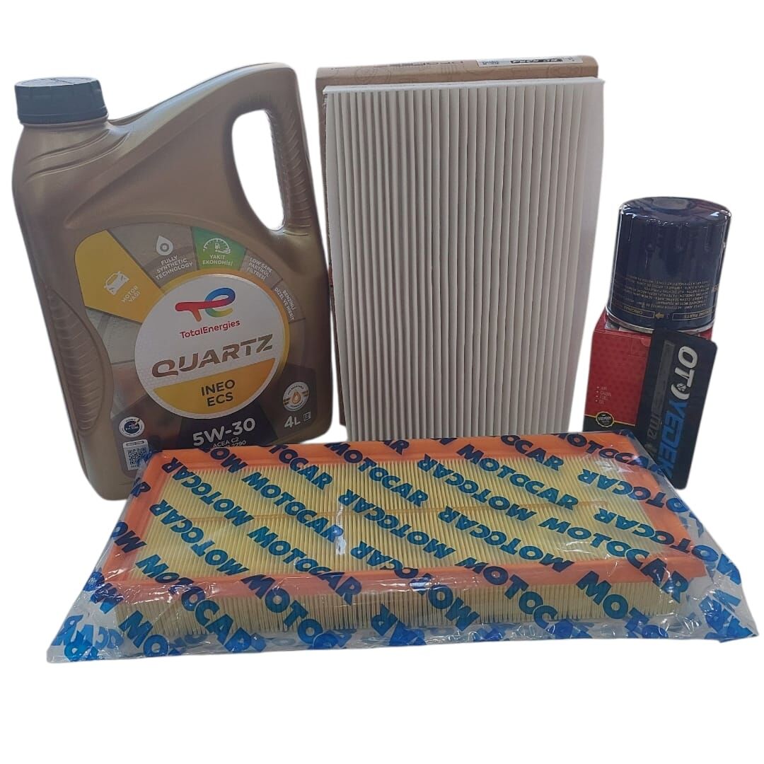 Citroen C3 (2017-2024) 1.2 Benzinli Filtre Seti + 5w30 Motor Yağı (İTHAL)