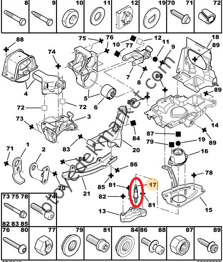PEUGEOT 307 (2002-2008) 1,6 HDI MOTOR TAKOZ SAPLAMASI (ORJİNAL)