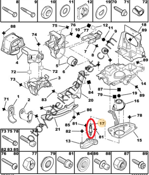 PEUGEOT 307 (2002-2008) 1,6 HDI MOTOR TAKOZ SAPLAMASI (ORJİNAL)