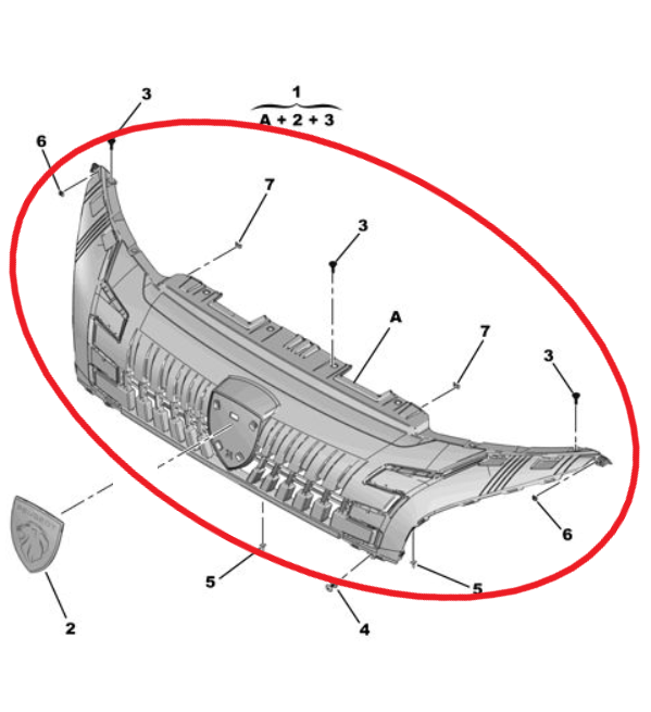 Peugeot Boxer (2024-2025) Ön Panjur Izgarası (Orijinal)