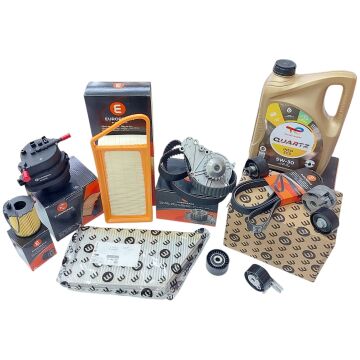 Peugeot 206 (2003-2012) 1.4 Hdi Ağır Bakım Seti (Orijinal) Ve 10w40 Motor Yağ