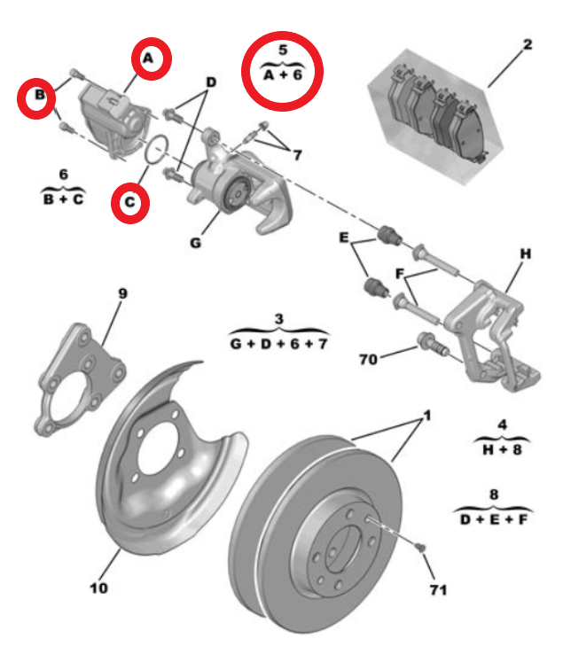 Citroen C3 (2024-2026) Arka Fren Emniyet Kaliper Motoru (Orijinal)