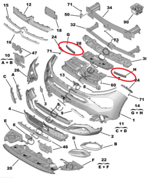 Citroen C4 X ve C4 (2021-2024) Motor Kaput Contası (Orijinal)