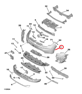 Citroen C4 (2025) Ön Tampon (Orijinal)