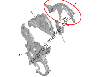 Peugeot 2008 (2018-2019) 1.5 BlueHdi Eksantrik / Triger Kayışı Üst Muhafaza Plastik Kapağı (Orijinal)
