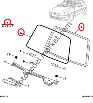 PEUGEOT 106 ÖN CAM (ORJİNAL)