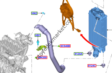 Ford B-Max (2013-2019) 1.0 Ecoboost İntercooler Hava Hortumu (Otosan)
