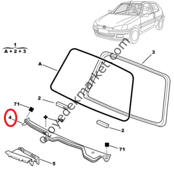 PEUGEOT 106 ÖN CAM IZGARASI (ORJİNAL)