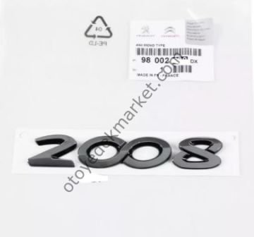 PEUGEOT 2008 (2013-2018) BAGAJ 2008 YAZISI SİYAH  (ORiJİNAL)