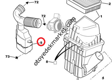 Citroen Berlingo (2002-2008) Hava Filtre Hortumu (Orijinal)