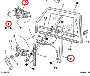 PEUGEOT 106 SAĞ ÖN CAM MOTORU