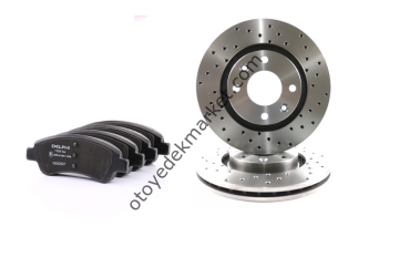 Peugeot 308 (2007-2014) 1,6 Dizel Delikli Spor Ön Fren Disk Ve Balata Takımı (Delphi-Ayd)