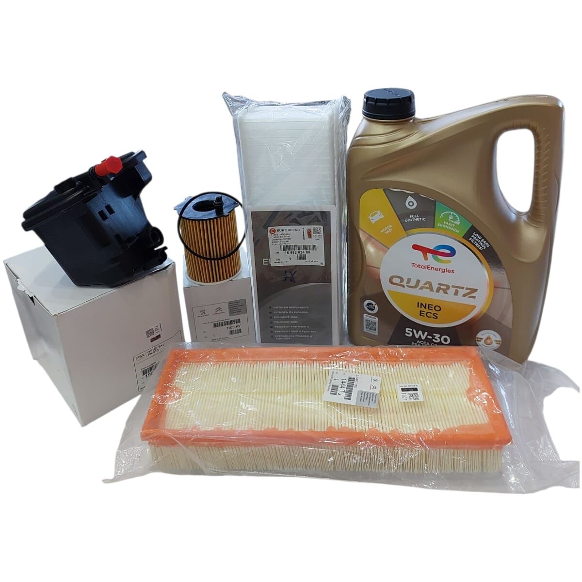 Peugeot 3008 (2009-2011) Filtre Seti Ve 5w30 Motor Yağı (Orijinal)